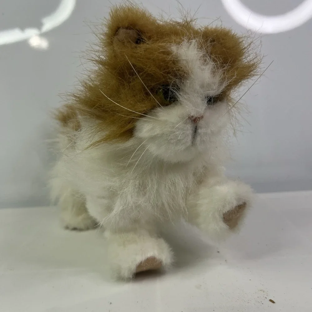 2009 FurReal Friends Plush Walking Kitten Orange & White Kitty Cat Works